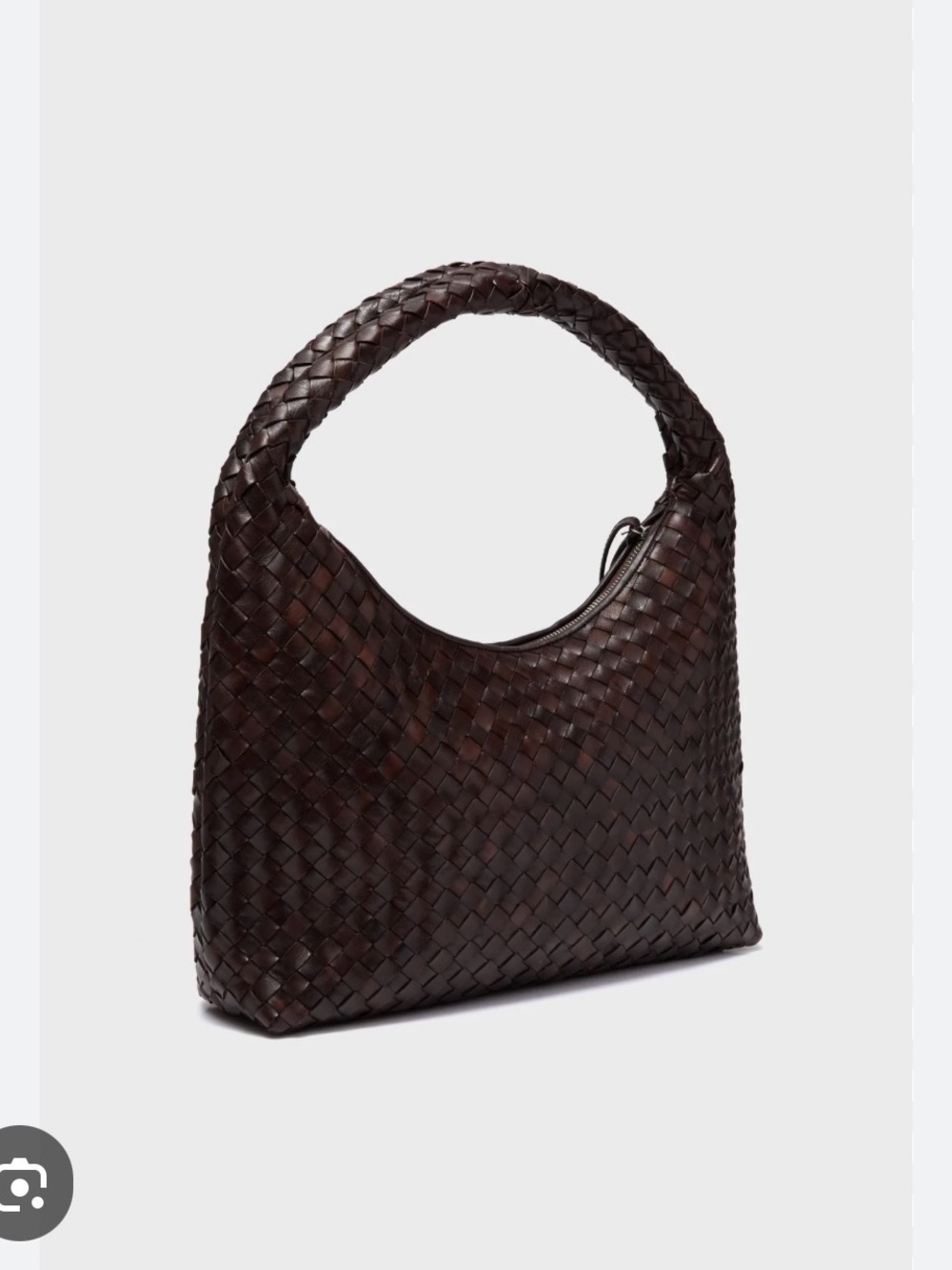 Loeffler Randall Willow Woven Leather Hobo Bag in Dark Brown - Picture 4 of 10
